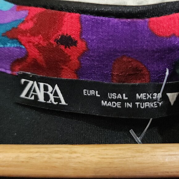 Zara Printed Frog Button Mini Dress Women's Size Large - Picture 12 of 15